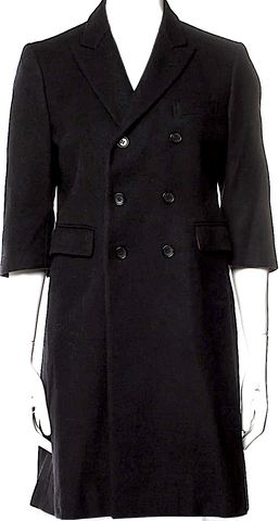 Rick Owens Paris. Dark Grey Wool Open Front Tunic