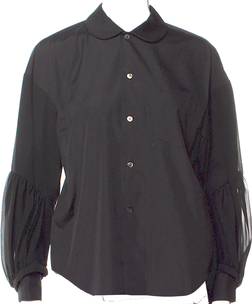 Comme des Garçons Comme des Garçons Japan. NEW W/TAGS. Black Long Sleeve Button-Up Top