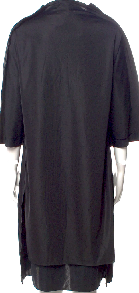 Comme des Garçons Comme des Garçons Japan. NWT. Black Crew Neck Knee-Length Dress