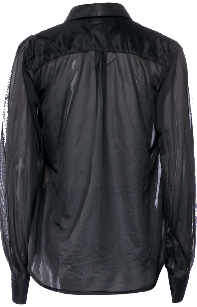 Comme des Garçons Japan. NEW W/TAGS. Black Long Sleeve Button-Up Top