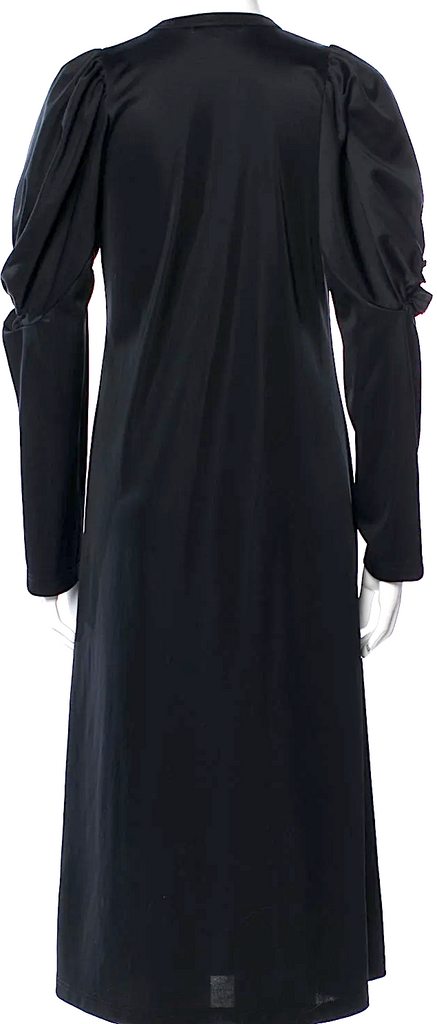 Comme des Garçons Japan. Black Crew Neck Midi Length Dress