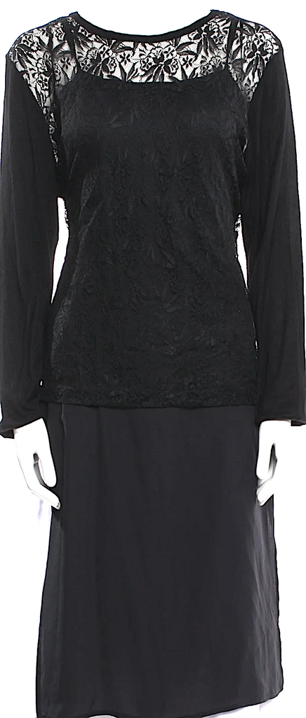 Comme des Garçons Japan. Robe de Chambre Vintage 1993 Black Rayon Overlay Top