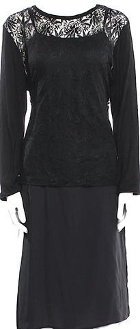 Jil Sander Black Wool Plunge Neckline Sweater Dress