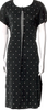 Comme des Garçons Japan. Black Cotton Printed Midi Length Dress