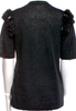 Comme des Garçons Comme des Garçons Japan. Black Poly/Linen Ruffle Embellishment Sweater