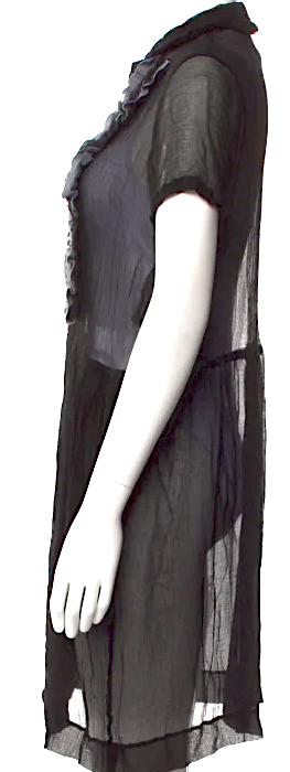 Comme des Garcons, Comme des Garcons Japan. Spring/Summer 2014 Collection Black Cupro Blend Mini Dress