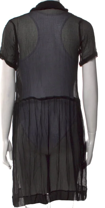Comme des Garcons, Comme des Garcons Japan. Spring/Summer 2014 Collection Black Cupro Blend Mini Dress