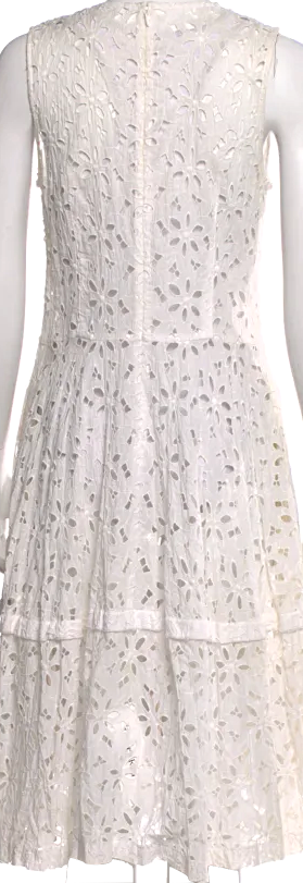 COMME des GARÇONS TRICOT. JAPAN. White Lace Pattern Midi Length Dress