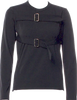 Comme des Garçons Comme des Garçons Japan. Black Belted Crew Neck Long Sleeve Top