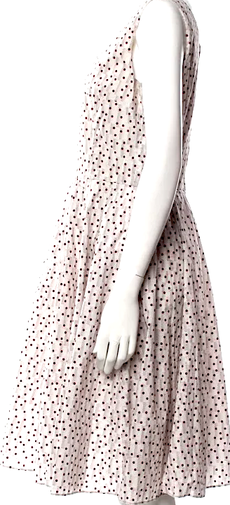 Dolce & Gabbana Italy.  Cotton Polka Dot Print Knee-Length Dress