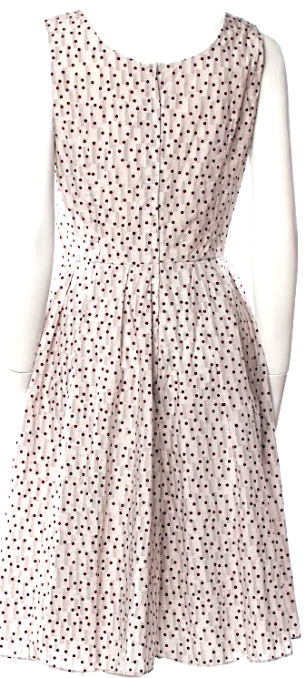 Dolce & Gabbana Italy.  Cotton Polka Dot Print Knee-Length Dress