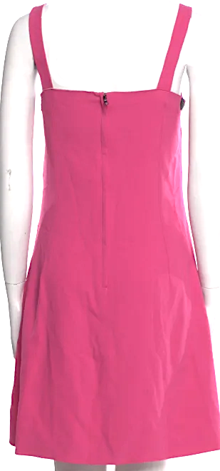 Dolce & Gabbana ITALY. Pink Acetate/Cotton Blend Square Neckline Mini Dress