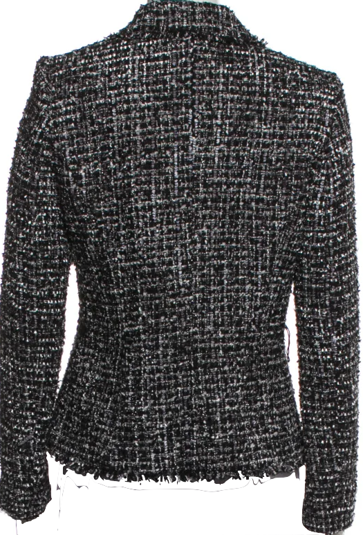 Donna Karan NY. Grey Tweed Pattern Blazer