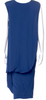 Donna Karan  NY. Blue V-Neck Midi Length Dress