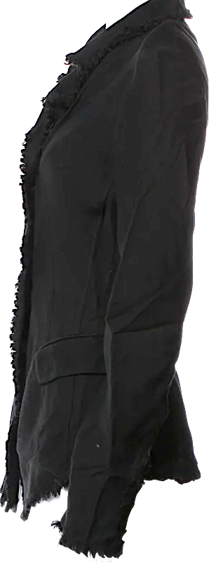 Donna Karan NY. Black Draped Collar Blazer