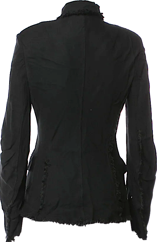 Donna Karan NY. Black Draped Collar Blazer