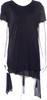 Gareth Pugh UK. Black Cotton Scoop Neck Mini Dress
