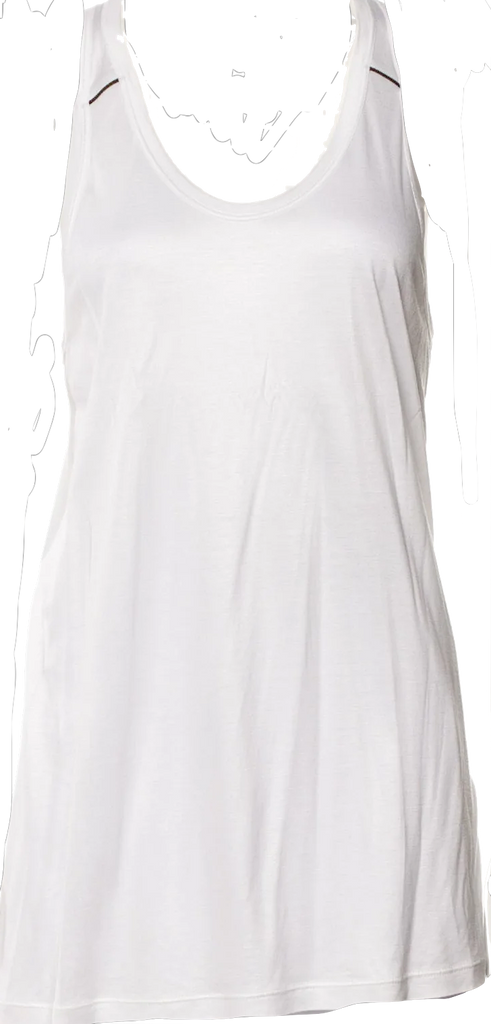 GUCCI Italy. White Modal Scoop Neck Tank Top