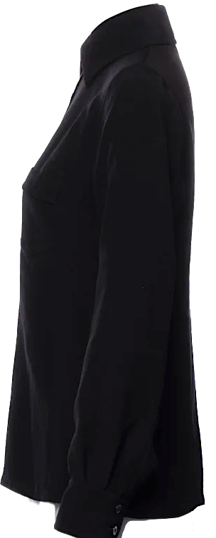 Gucci ITALY.  Vintage Rayon/Acetate Blend Long Sleeve Button-Up Top