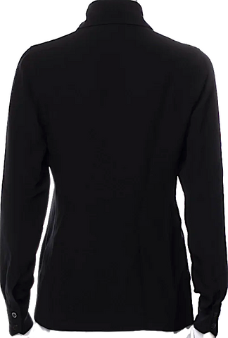 Gucci Italy. Interlocking GG Logo Fuschia Silk Bateau Neckline Top
