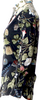Gucci ITALY. Dark Gray Cotton Floral Print Long Sleeve Blouse