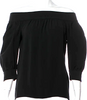 Gucci Italy. Black Silk 2012 Collection by Frida Giannini Off The Shoulder Blouse