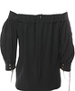 Gucci Italy. Black Silk 2012 Collection by Frida Giannini Off The Shoulder Blouse