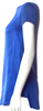 Gucci Italy. Blue Silk Bateau Neckline Top
