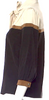 Gucci Italy. Black/Khaki Silk Colorblock Pattern Blouse