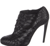 Haider Ackermann Belgium. Black Python Animal Print Lace-Up Boots Size: 9.5