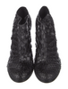 Haider Ackermann Belgium. Black Python Animal Print Lace-Up Boots Size: 9.5