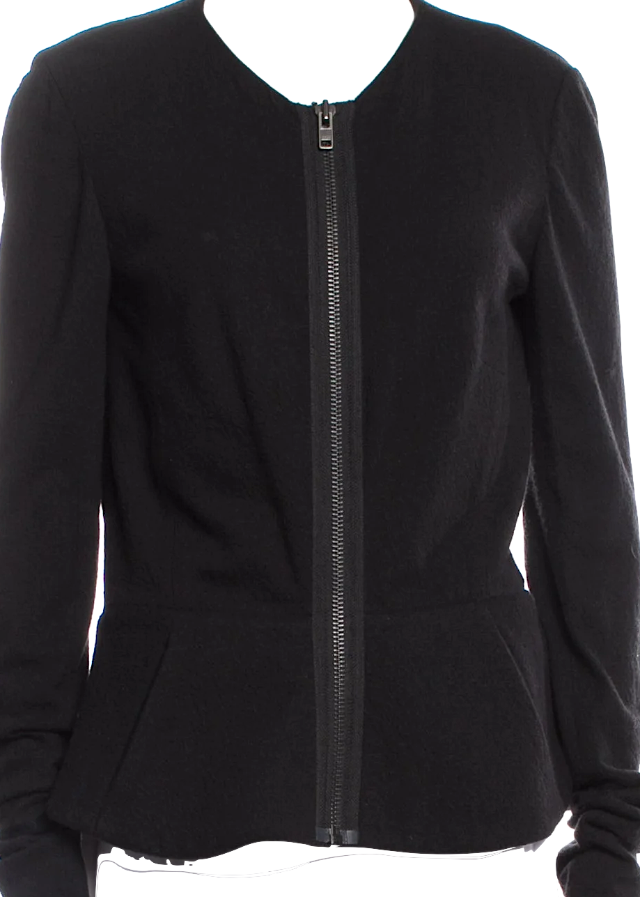 【正規店出品】HAIDER ACKERMANN PADDED ZIP-UP JACKET HAIDER ACKERMANN WOMENS PADDED ZIP-UP JACKET BLACK | 50%OFF