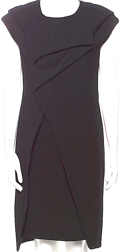 Hussein Chalayan Vintage Black PolyTech Blend Knee-Length Dress