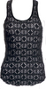 ISABEL MARANT Paris. Black Lace Pattern Scoop Neck Top