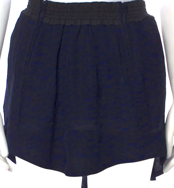 ISABEL MARANT Paris. Black Printed Silk Mini Skirt