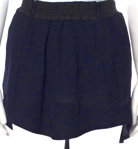 ISABEL MARANT PARIS. Black Printed Mini Skirt