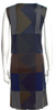 Issey Miyake Japan. Colorblocked Printed Knee-Length Dress