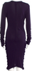 Jean Paul Gaultier Paris. 2010s Collection. Vintage Eggplant Color Rayon Knee-Length Dress