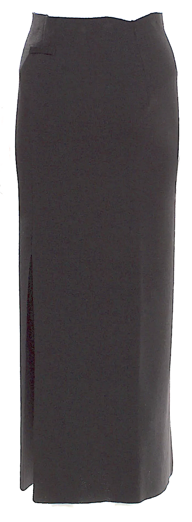 Jean Paul Gaultier Paris. Grey Virgin Wool Midi Length Skirt