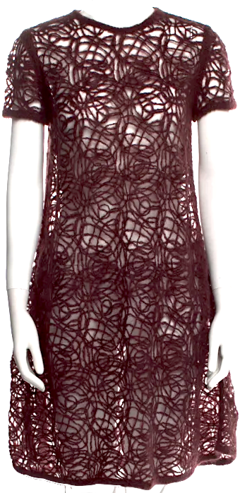 Jean Paul Gaultier PARIS. Late 1990s Collection Vintage Mohair Blend Open KinitMini Dress
