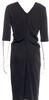 Jil Sander. Black Silk 3/4 Sleeve Dress