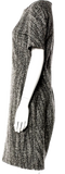 Jil Sander. Grey Printed Wool Blend Dress