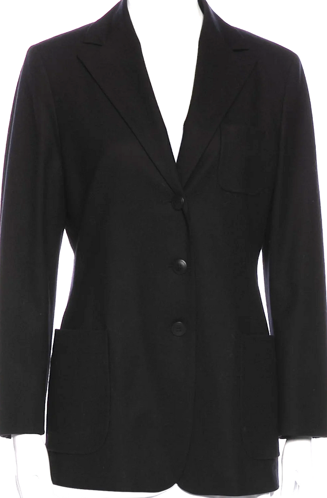 Jil Sander Midnite Blue Vintage 2000's Collection Virgin Wool Blazer