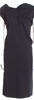 Jil Sander Black Viscose Blend Cowl Neck Knee-Length Dress