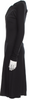 Jil Sander Black Viscose/Nylon Blend Crew Neck Midi Length A-Line Dress
