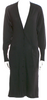 Jil Sander Black Wool Plunge Neckline Sweater Dress