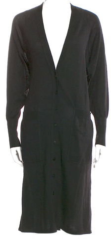 Prada Italy. Dark Gray Long Sleeve Cashmere Ribbed Knit Turtleneck Sweater