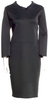 Jil Sander Cowl Neck Black Knee-Length Dress