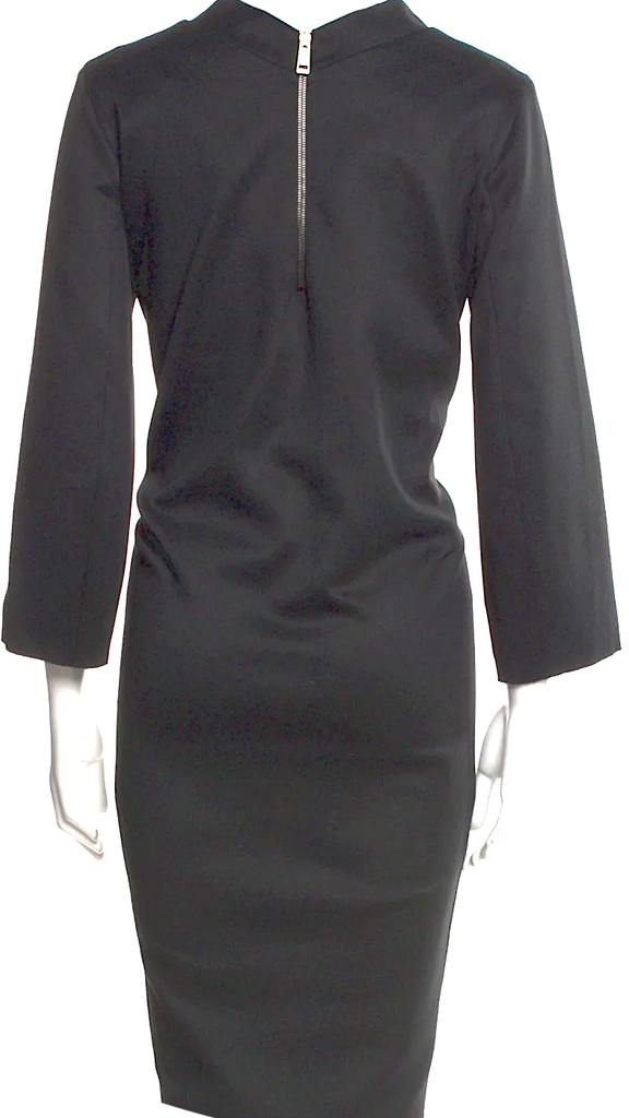 Jil Sander Cowl Neck Black Knee-Length Dress