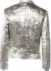 Jil Sander Metallic Silver Printed Evening Jacket